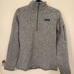 Patagonia Heather Gray Quarter-Zip Fleece Pullover